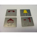 PLACA INDICATIVA RECTANGULAR CON BRAILE (NEGRO)